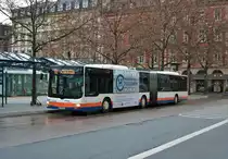 ESWE Verkehr MAN Lions City G Wagen 178 am 28.12.20 in Wiesbaden Marktplatz