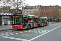 ESWE Verkehr MAN Lions City G Wagen 347 am 28.12.20 in Wiesbaden Marktplatz