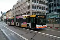 ESWE Verkehr MAN Lions City G Wagen 364 am 28.12.20 in Wiesbaden Marktplatz