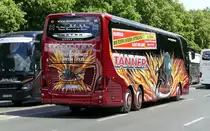 Setra S 517 HDH, ''El Diabolo'' von  Tanner KG, Omnibusvermietung & Reisebüro. Berlin im Juni 2020 (Busdemo).
