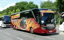 Setra S 517 HDH, ''El Diabolo'' von Tanner KG, Omnibusvermietung & Reisebüro. Berlin im Juni 2020 zur Busdemo.