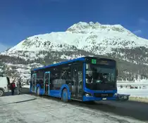 Engadin Bus, St.Moritz. MAN Lion's City 12 (GR 100'103) in Surlej, Brücke. (31.12.2020)