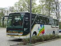 SETRA S 416 GT-HD 2  Peters , 20.04.2007 Festung K�nigstein, auff�llig ist die aufgeklebte Leiste im Stil der TopClass