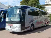 Mercedes Travego von Mader aus Deutschland im Stadthafen Sassnitz am 15.09.2018