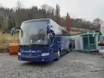 Mercedes-Benz Tourismo von Busreisen Schuster. Auf'm Betriebshof in Murrhardt
Bild vom 02.01.2021