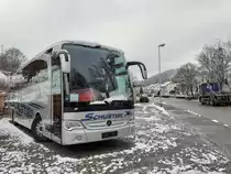 Mercedes-Benz Travego 15 RHD von Busreisen Schuster. Auf'm Betriebshof in Murrhardt
Bild vom 09.01.2021