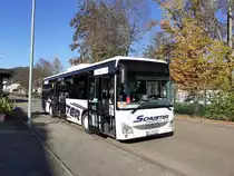 Iveco Crossway LE von Busreisen Schuster. Auf'm Betriebshof in Murrhardt 
Bild vom 05.12.2020