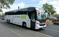Scania InterLink 'Multitalent' von Röse Reisen/Flixbus, Berlin, nahe ZOB im August 2020.