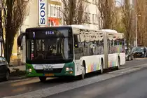 RU 6768, MAN Lion’s City vom Tice ist gerade dabei in den Busbahnhof von Esch Alzette einzubiegen. 01.2021 


