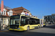 Mercedes Citaro 169, auf der Linie 21, wartet an der Endstation beim Bahnhof Interlaken Ost. Die Aufnahme stammt vom 28.11.2020.