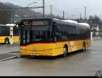 Postauto - Solaris  BL  202236 bei den Haltestellen beim Bahnhof von Gelterkinden am 31.01.2021