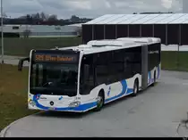 BOGG - Mercedes Citaro Nr. 214 SO 87983 bei der zufahrt zu der Bushaltestelle beim Bahnhof Oensingen am 31.01.2021