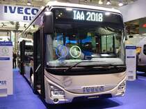 Iveco Crossway CNG Vorführwagen in Hannover auf der IAA am 24.09.2018