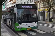 NV 9693, Mercedes Benz Citaro vom Tice, aufgenommen nahe dem Bahnhof in Esch Alzette. 02.2021