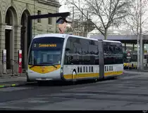 vb/sh - Irizar ie tram Nr.7 unterwegs auf der Linie 3bei der Ladestelle vor dem Bahnhof in Schaffhausen am 05.02.2021