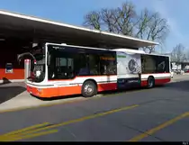 StadtBus Frauenfeld / Postauto - MAN Lion`s City TG 158098 vor dem Bahnhof in Frauenfeld am 05.02.2021