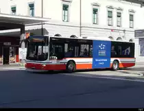 StadtBus Frauenfeld / Postauto - MAN Lion`s City TG 158218 vor dem Bahnhof in Frauenfeld am 05.02.2021