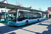 Stadtverkehr Maintal Mercedes Benz Citaro 2 Wagen 230 am 13.02.21 in Frankfurt Enkheim