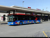 Engadin Bus - Setra S 415 NF  GR 97002 unterwegs bei den Bushaltestellen vor dem Bahnhof von Chur am 19.02.2021