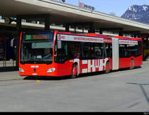 Chur Bus - Mercedes Citaro GR 155850 unterwegs bei den Bushaltestellen vor dem Bahnhof in Chur am 19.02.2021