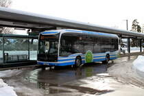 RTB Nr. 1 (Mercedes eCitaro) am 20.1.2021 beim Bhf. Altstätten SG