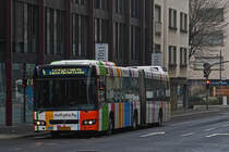YV 6627, Volvo Gelenkbus des VDL, gesehen in den Straßen der Stadt Luxemburg. 28.12.2018 