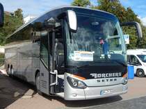 Setra 516 HD von Borchers aus Deutschland im Stadthafen Sassnitz am 29.09.2018