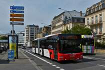 VE 2027, MAN Lion’s City von Voyages Ecker, aufgenommen in der Stadt Luxemburg.  19.08.2020