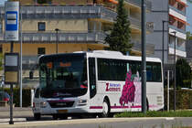 WX 5864, MAN Lion’s Intercity von Autocars Zenners, in den Straßen von Grevenmacher unterwegs. 12.08.2018
