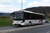 VE 2003, VDL Citea von Voyages Ecker, auf dem Weg in Richtung Stadt Luxemburg gesehen nahe Lorentweiler. 06.04.2016