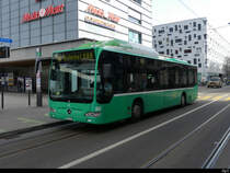 BVB - Mercedes Citaro Gas Bus Nr.802  BS  2802 unterwegs auf der Linie 16 bei der Haltestelle Media Markt bei SBB Bahnhof Basel am 26.02.2021