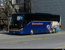Zerzuben - Reisecar  Setra S 516 HD  VS  30060 beim Bahnhof in Brig am 28.02.2021
