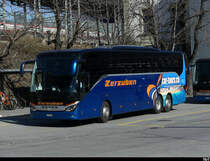 Zerzuben - Reisecar Setra S 516 HD VS 59848 beim Bahnhof in Brig am 28.02.2021