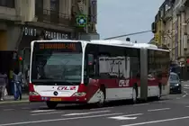 WK 8656, Mercedes Benz Citaro des CFL, aufgenommen nahe dem Bahnhof von Luxemburg. 30.04.2012