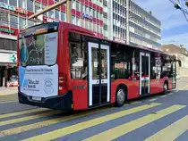 Heckansicht des MB C2 hybrid 173 von Bernmobil am 10.3.21 beim Hirschengraben in Bern.