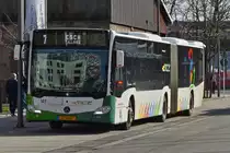 UC 8247, Mercedes Benz Citaro des Tice, an der Haltestelle Esch Alzette, Av. du Rock'n'Rol.  23.02.2021