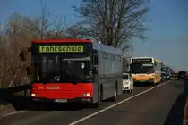 D-XN 7016, MAN NL263, Fahrschule, 05.03.2021, Rommerskirchen Bahnhof