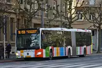 VF 5649, Mercedes Benz Citaro des VDL, gesehen in den Straßen der Stadt Luxemburg 09.11.2015