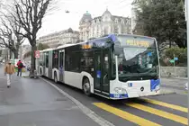 tl Nr. 589 (Mercedes Citaro C2 O530G) am 8.3.2021 zwischen den Haltestellen St-François und Georgette