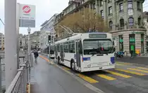 tl Nr. 753 (NAW/Lauber BT5-25) am 8.3.2021 auf der Grand-Pont. Dieser NAW wird nur noch als Fahrschulwagen eingesetzt.