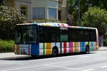 XX 5791, Irisbus Citekis des VDL, auf seiner Runde durch die Stadt Luxemburg. 02.08.2018