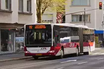 WK 8652, Mercedes Benz Citaro des CFL, aufgenommen in den Straßen der Stadt Luxemburg. 19.04.2019