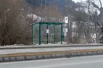 Haltestelle Kitzbühel Langau. Aufgenommen 4.2.2021.