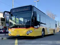 MB C2 '11064' vom PU Geissmann Bus, Hägglingen am warten auf Abfahrt am 24.3.21 in Wohlen.