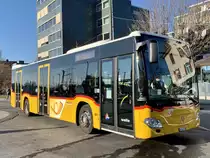 MB C2 '11065'  AG 440 128  von PU Geissmann Bus, Hägglingen am 24.3.21 bei der Ankunft in Wohlen.