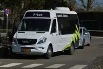 SL 7738, VDL Elektrobus von Sales Lentz, gesehen in den Straßen von Petange 24.03.2021