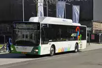 QK 7365, MAN Lion’s Cite vom Tice, an der Haltestelle Esch Alzette, Av. du Rock'n'Rol. 24.03.2021