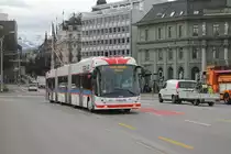 vbl Nr. 407 (Hess Lightram 4 BGGT-N2D) am 11.3.2021 beim Bhf. Luzern