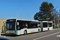 UC 8242, Mercedes Benz Citaro vom Tice, aufgenommen an einer Bushaltestelle in Petange. 24.03.2021