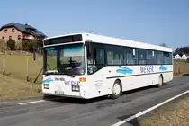 Bus Rheinland-Pfalz: Mercedes-Benz O 407 (DAU-W 109) vom Busunternehmen Stefan Weber, aufgenommen im Februar 2021 in Baar, einer Ortsgemeinde im Landkreis Mayen-Koblenz.